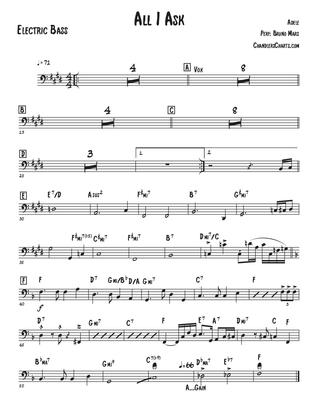 All I Ask - Adele, Performed by Bruno Mars