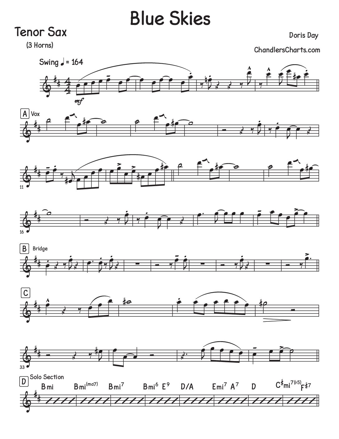 Blue Skies - Doris Day (3h)