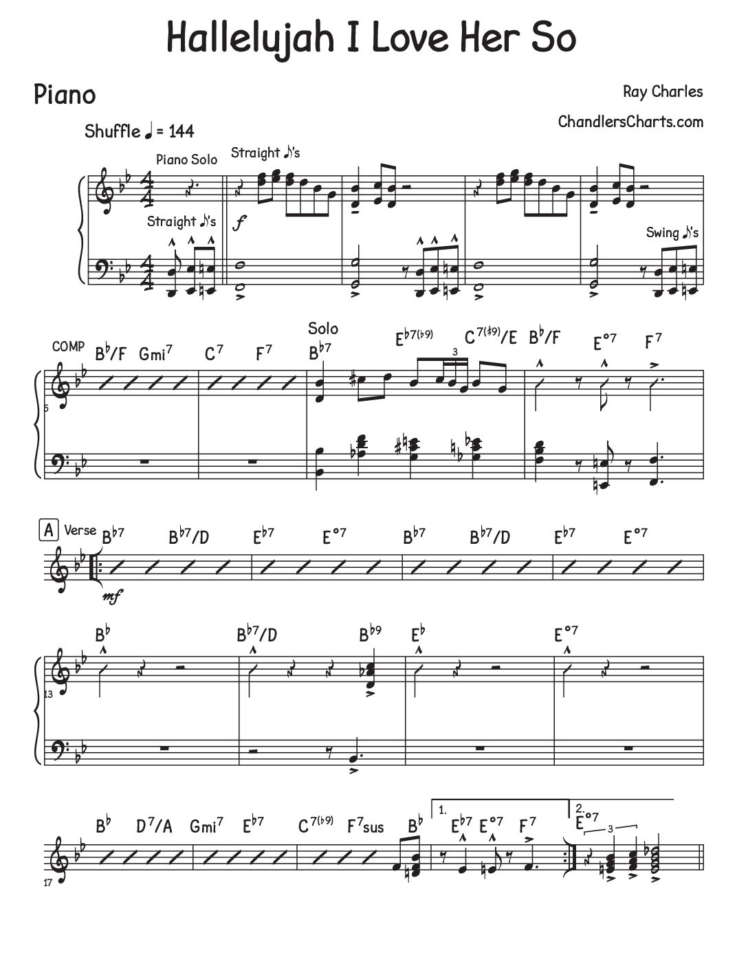 Hallelujah I Love Her So - Ray Charles (3h)