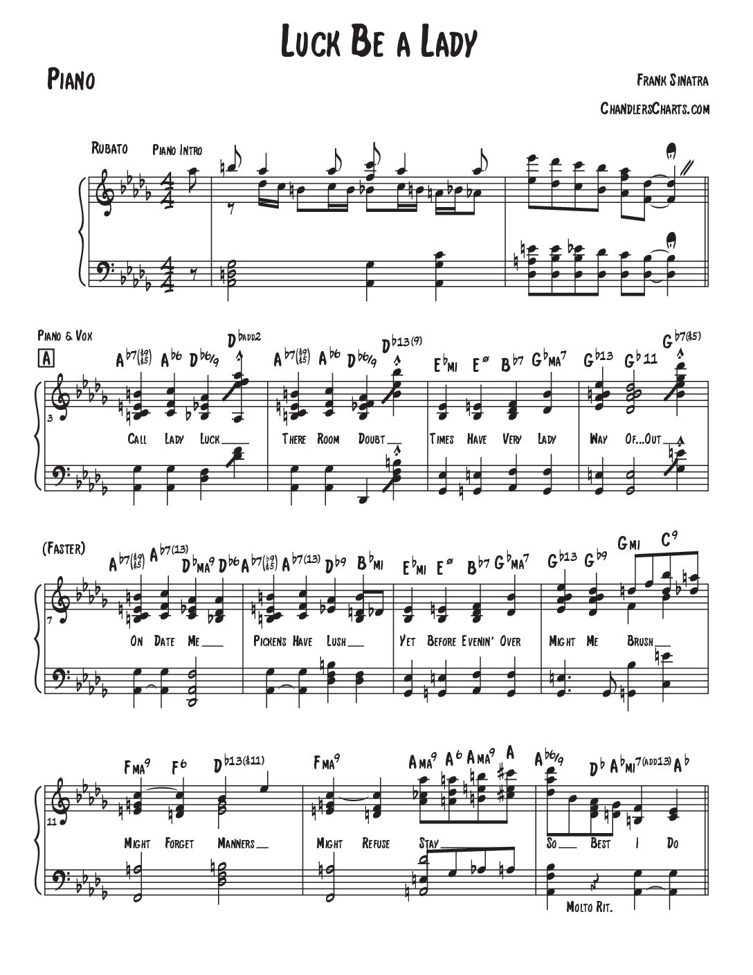 Luck Be A Lady - Frank Sinatra (6h)