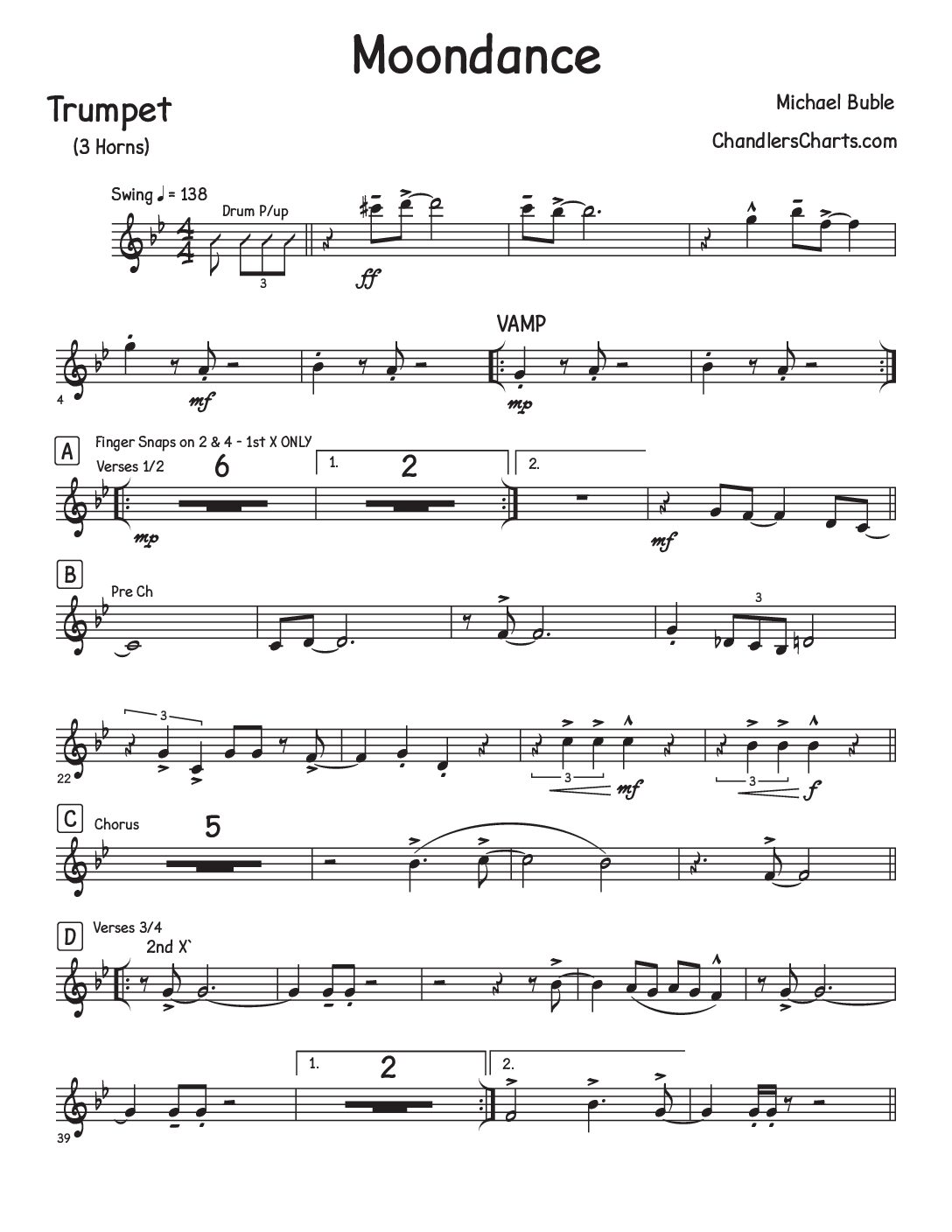 Moondance - Michael Bublé (3h)