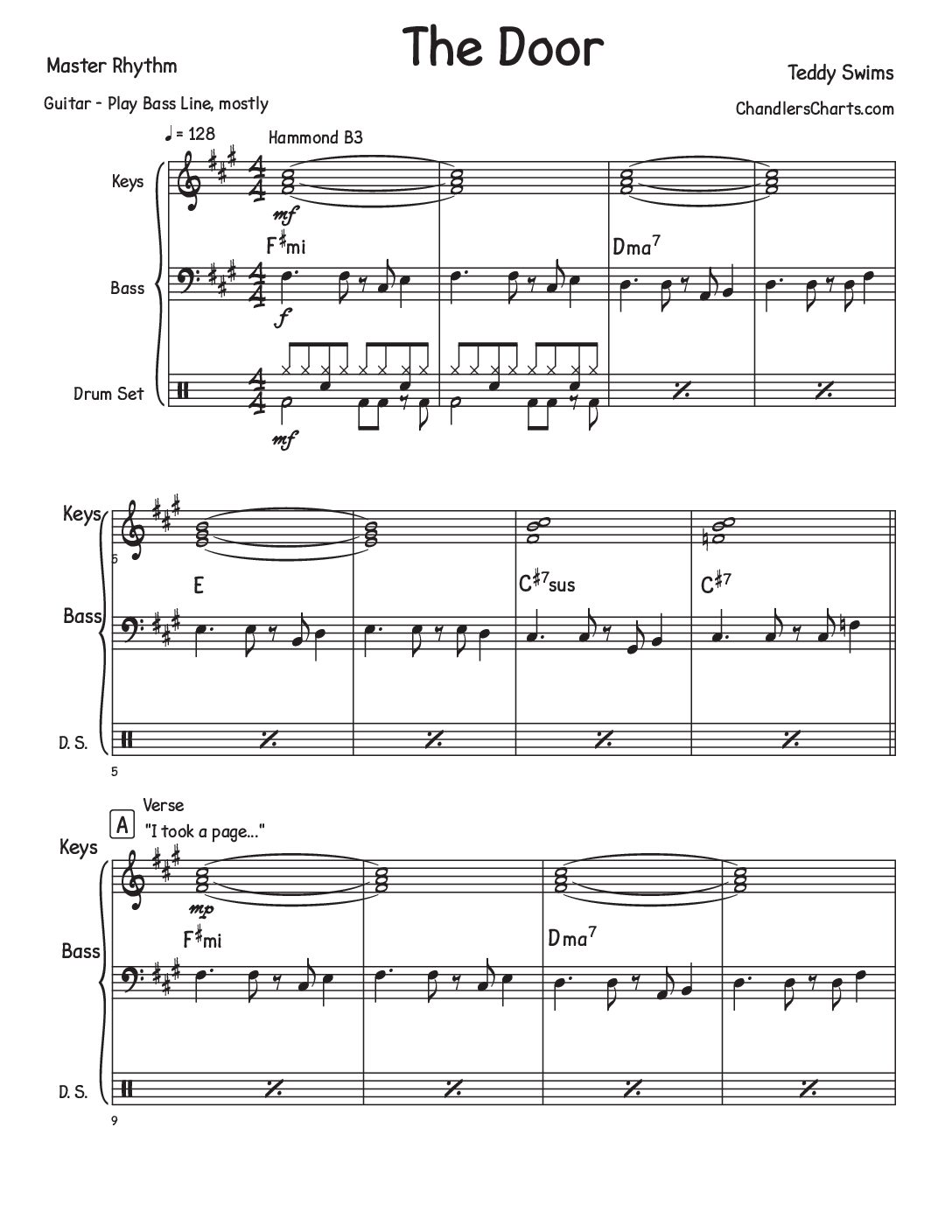 The Door - Teddy Swims (Master Rhythm)