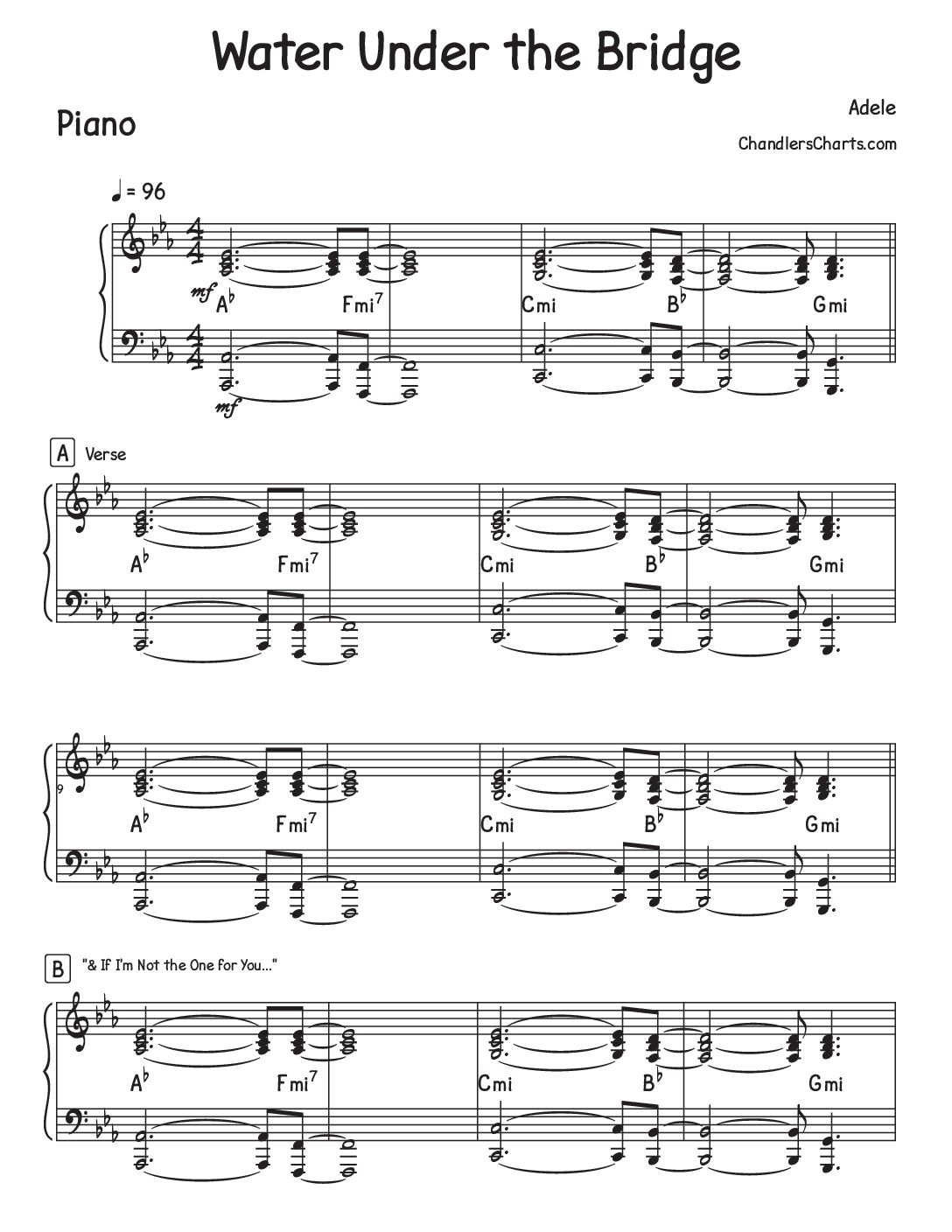 Water Under the Bridge - Adele (3h, 2 Bgv's)