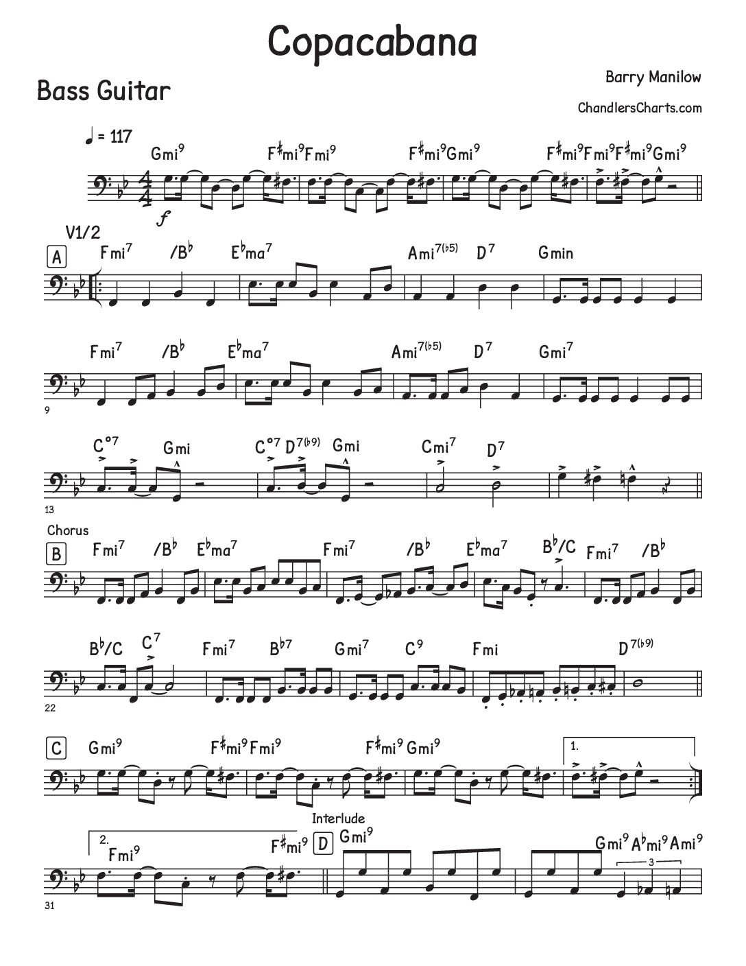 Copacabana (At the Copa) - Barry Manilow (3h)