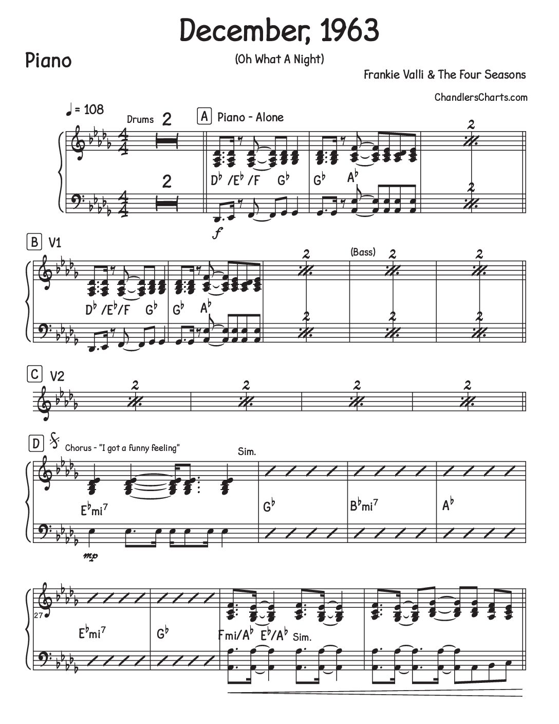 December 1963 (Oh What A Night) – Frankie Valli (5h)