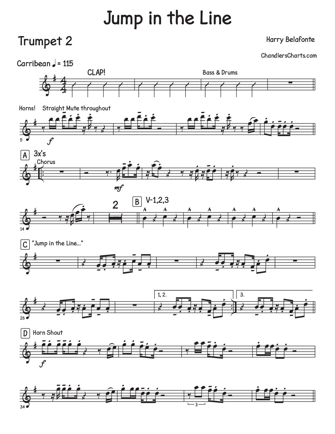 Jump in the Line – Harry Belafonte (Big Band)